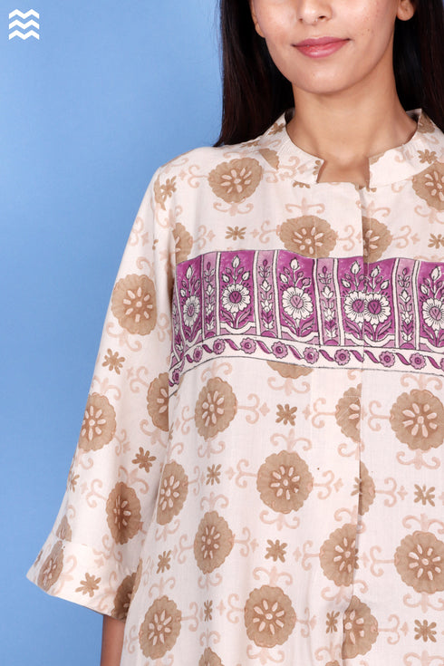 Rayon Cream Beige MAITAI Top