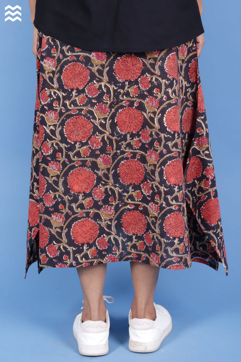 Cambric Cotton SJB Skirt In Block Print