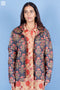 Mulmul Cotton Navy Floral Puffer Jacket