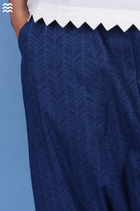Cambric Cotton Deep Indigo Punjabi Pant