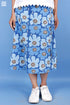 Cambric Cotton Blue Floral Wrap Skirt