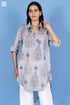 Mulmul Cotton Dove Grey Printed Top