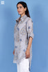 Mulmul Cotton Dove Grey Printed Top