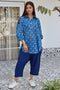 Mulmul Cotton Blue Beach Shirt Top