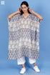 Mulmul Cotton Dove Grey Printed Caftan
