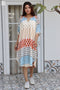 100% MulMul Cotton MILAN Dress In Block Printed