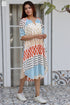 100% MulMul Cotton MILAN Dress In Block Printed
