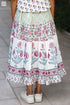 100% Mul Mul Cotton Off White Floral Skirt