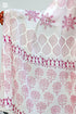 Mul Mul Cotton Off-White Block Printed Momo Wrap