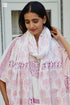 Mul Mul Cotton Off-White Block Printed Momo Wrap