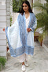 Mul Mul Cotton Momo Wrap in Block Print