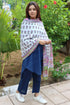 Mulmul Cotton Momo Wrap In Floral Block Print
