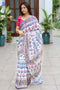 MulMul Cotton Saree in Block Print