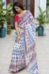 MulMul Cotton Saree in Block Print