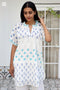 Mulmul Cotton Off White Printed Short Top