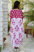Mul Mul Cotton Long Dress in Block Print