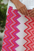 100% Cambric Cotton Magenta &Pink WRAP Skirt in Block Print