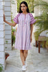 Mul Mul Cotton Dress in Block Print