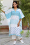 Mul Mul Cotton Caftan in Block Print