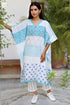 Mul Mul Cotton Caftan in Block Print