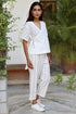 Cambric Cotton Rose Pant in Block Print