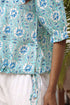 Cambric Cotton Short Top in Block Print