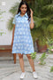 Cambric Cotton Zoom Dress in Block Print