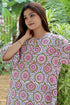 Cambric Cotton Co-Ord Set In Floral Block Print