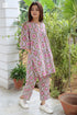 Cambric Cotton Co-Ord Set In Floral Block Print