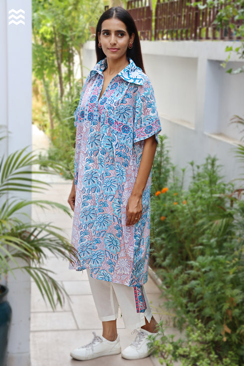 MulMul Cotton Patricia Dress in Block Print