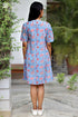 Cambric Cotton Wrap Dress in Block Print
