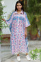 MulMul Cotton Pink Caftan in Block Print