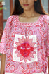 MulMul Cotton White & Red LINY Top in Block Print