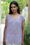 MulMul Cotton Pink Gopi Top in Block Print