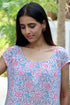 MulMul Cotton Pink Gopi Top in Block Print