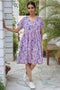 MulMul Cotton Pink BABY DOLL Dress in Block Print