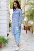 Mul Mul Cotton Long Boyfriend Shirt in Floral Print