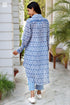 Mul Mul Cotton Long Boyfriend Shirt in Floral Print
