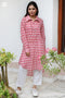Mul Mul Cotton Long Boyfriend Shirt in Block Print