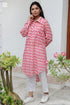 Mul Mul Cotton Long Boyfriend Shirt in Block Print