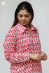 Mul Mul Cotton Long Boyfriend Shirt in Block Print