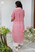 Mul Mul Cotton Long Boyfriend Shirt in Block Print