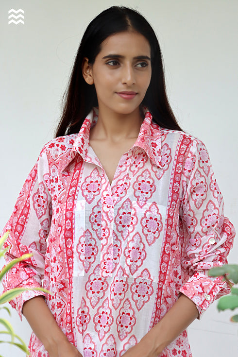 Cotton Slub Off-White Short Wrap Top