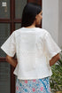 Cotton Slub Off-White Short Wrap Top