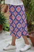 Cambric Cotton White COLETTE Pant in Block Print