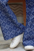 Cotton Chambray Flared Pant in Block Print