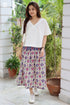 Slub Cotton Tilly Skirt in Floral Block Print