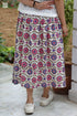 Slub Cotton Tilly Skirt in Floral Block Print