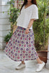Slub Cotton Tilly Skirt in Floral Block Print