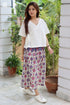 Slub Cotton Tilly Skirt in Floral Block Print